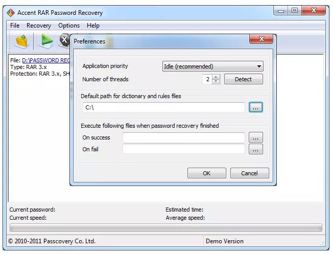 Accent RAR Password Recovery